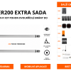 TERRIER200 EXTRA SADA - Bluetooth Wi-Fi IoT pohon dvoukřídlé brány do 5m průjezdu